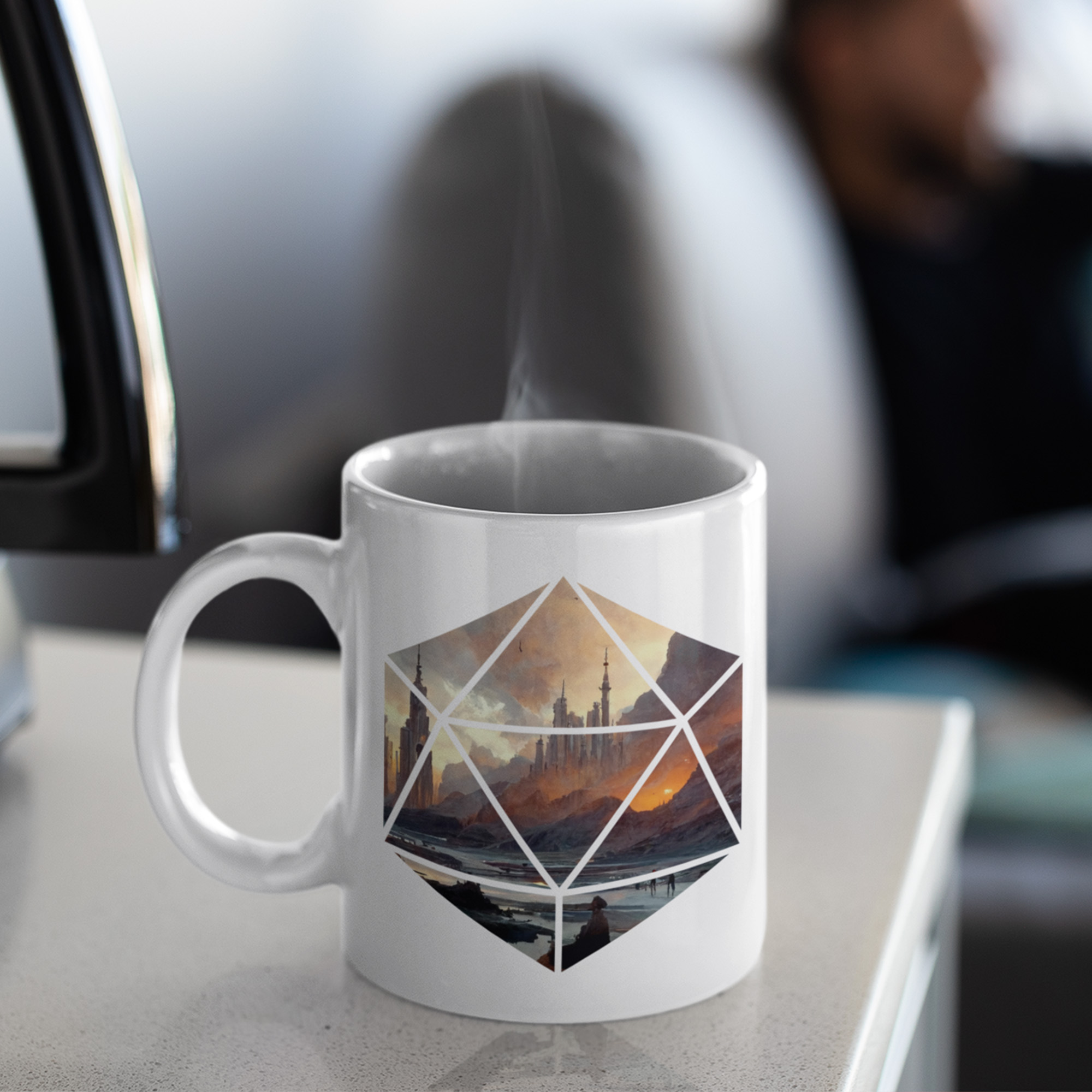 Mountain Castle Mug | 5e Adventure D20 Mug | DnD Mug | Dungeons Dragon Gift | D&D Mug | Graphic Mug image 4