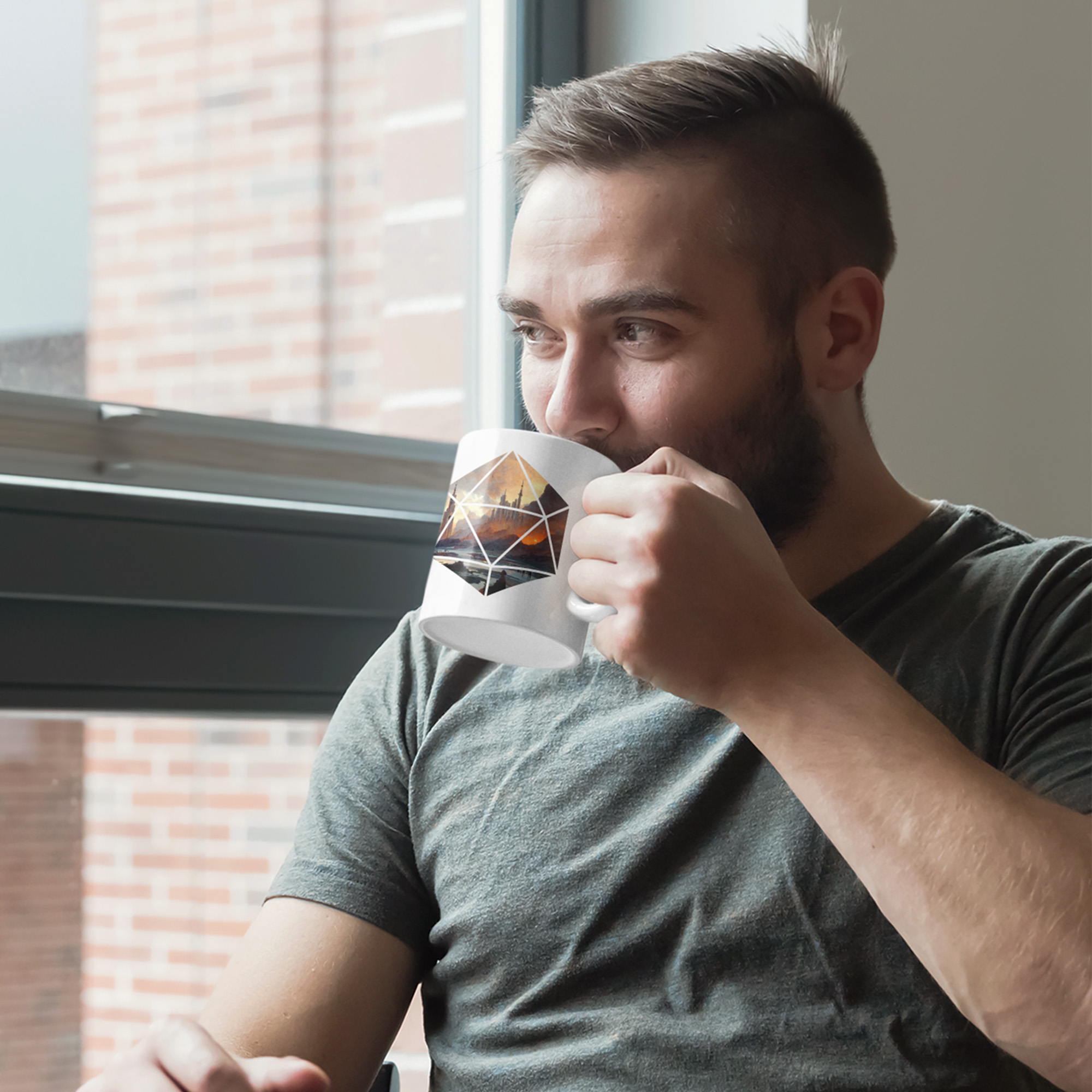 Mountain Castle Mug | 5e Adventure D20 Mug | DnD Mug | Dungeons Dragon Gift | D&D Mug | Graphic Mug image 2