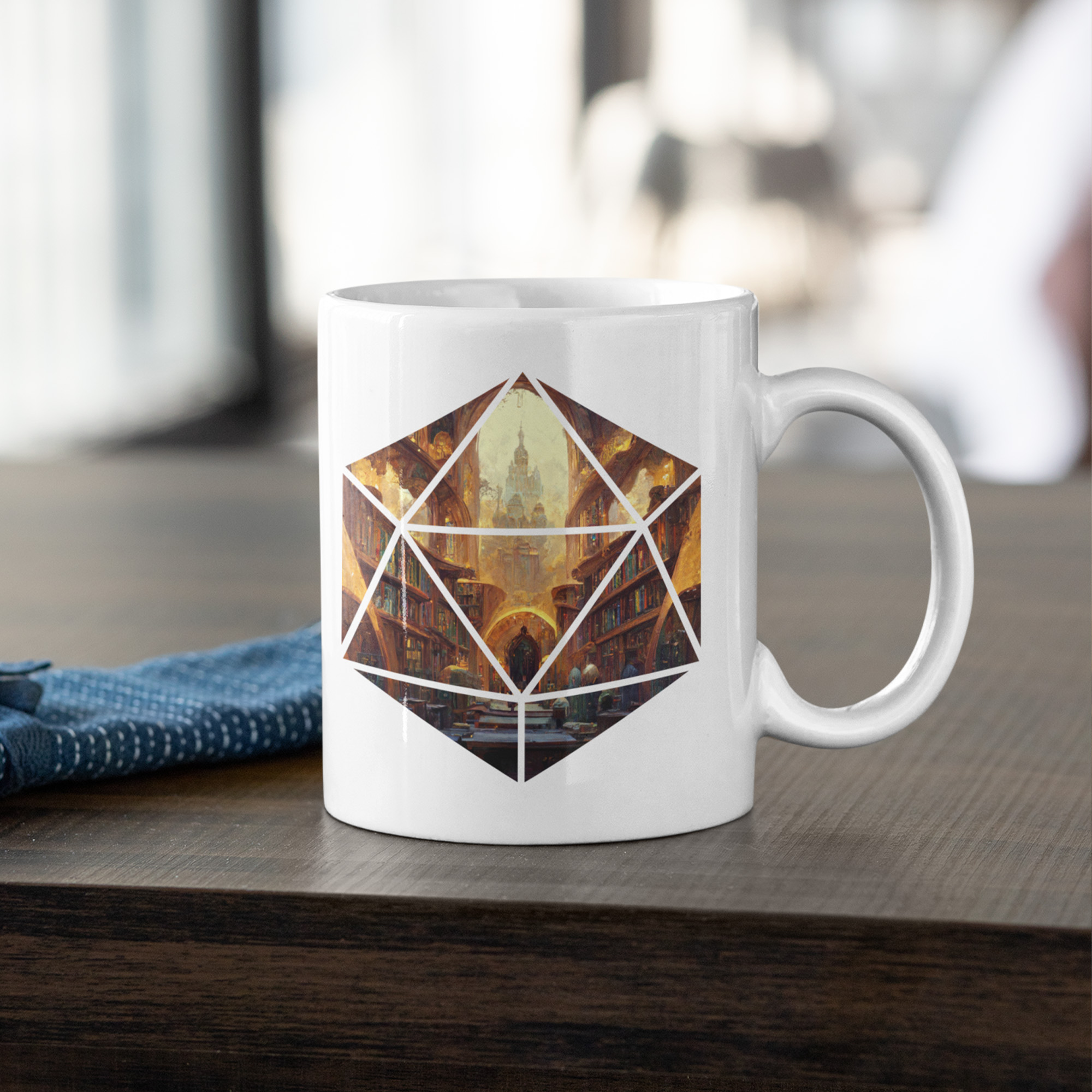 University Library Mug | 5e Adventure D20 Mug | DnD Mug | Dungeons Dragon Gift | D&D Mug | Graphic Mug | Miskatonic University