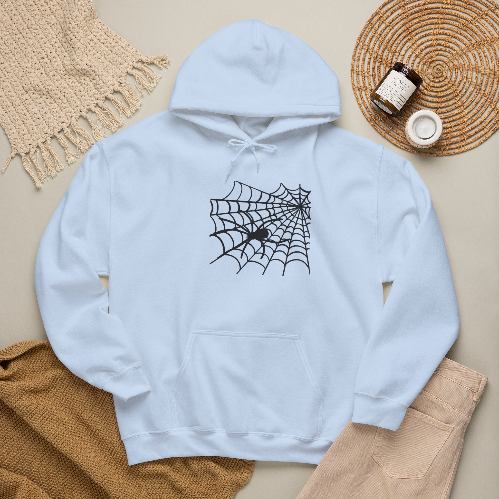 Black Spider and Web Hoodie