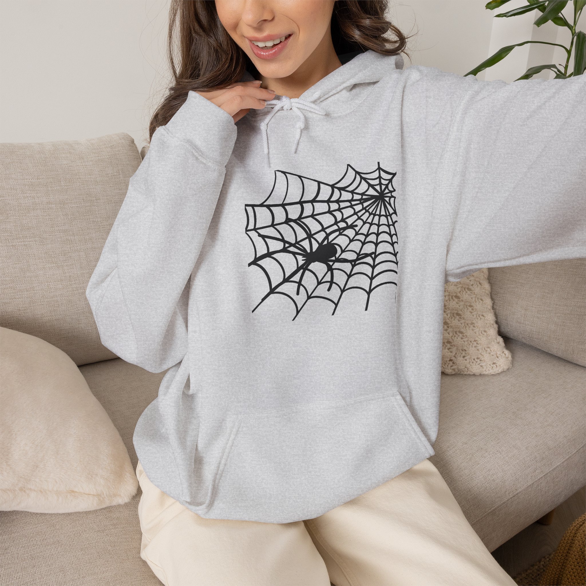 Black Spider and Web Hoodie - view 2
