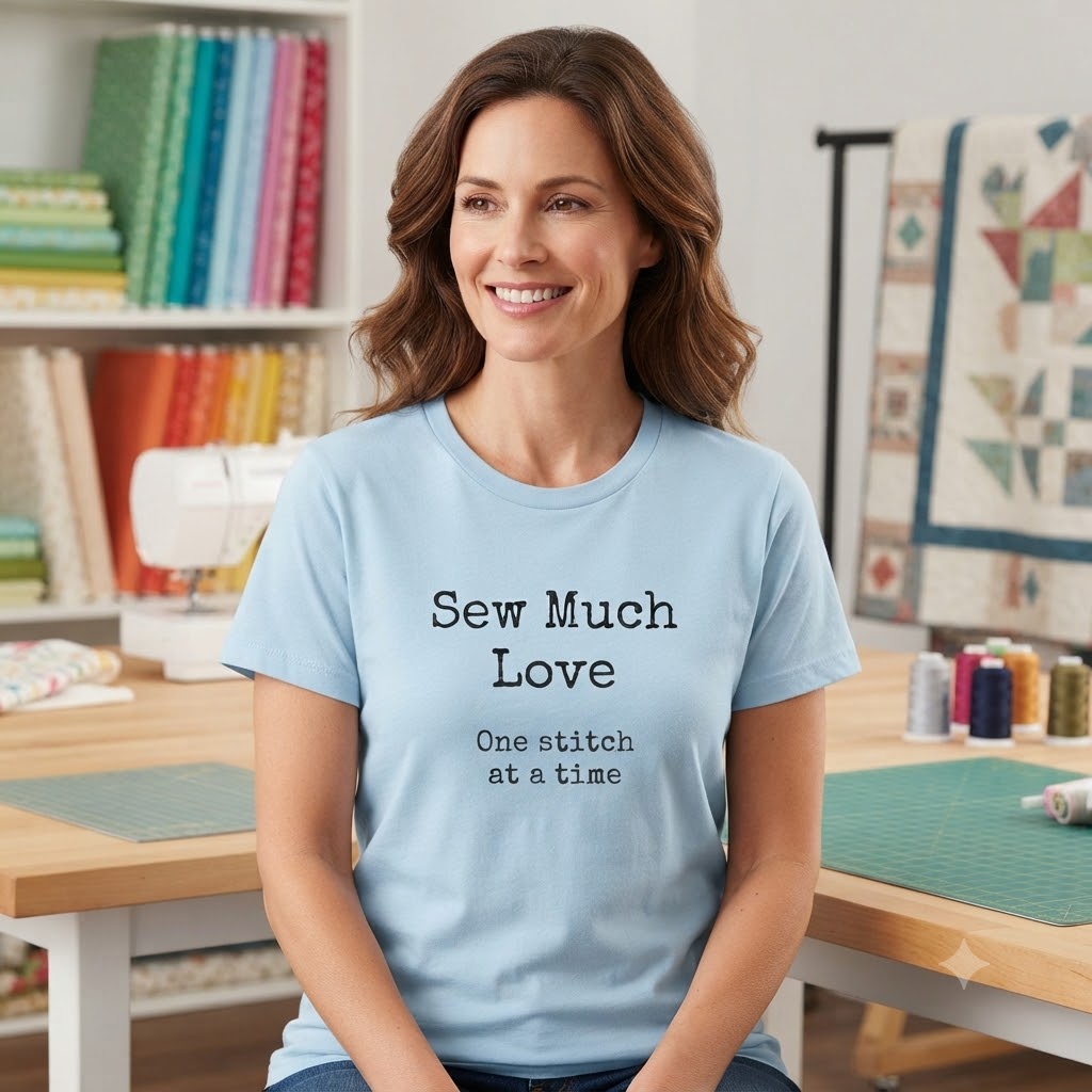 Sew Much Love T-Shirt | Sewing Quote Tee, One Stitch at a Time