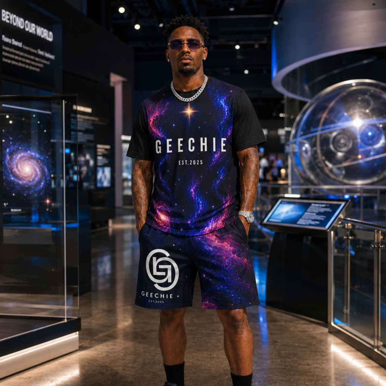 GEECHIE Galaxy Shorts – Cosmic Streetwear Shorts