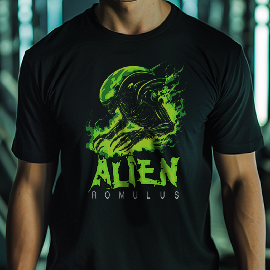 Alien Romulus graphic tee | Sci Fi monster shirt - Image 1 | Lily's Pad Studio