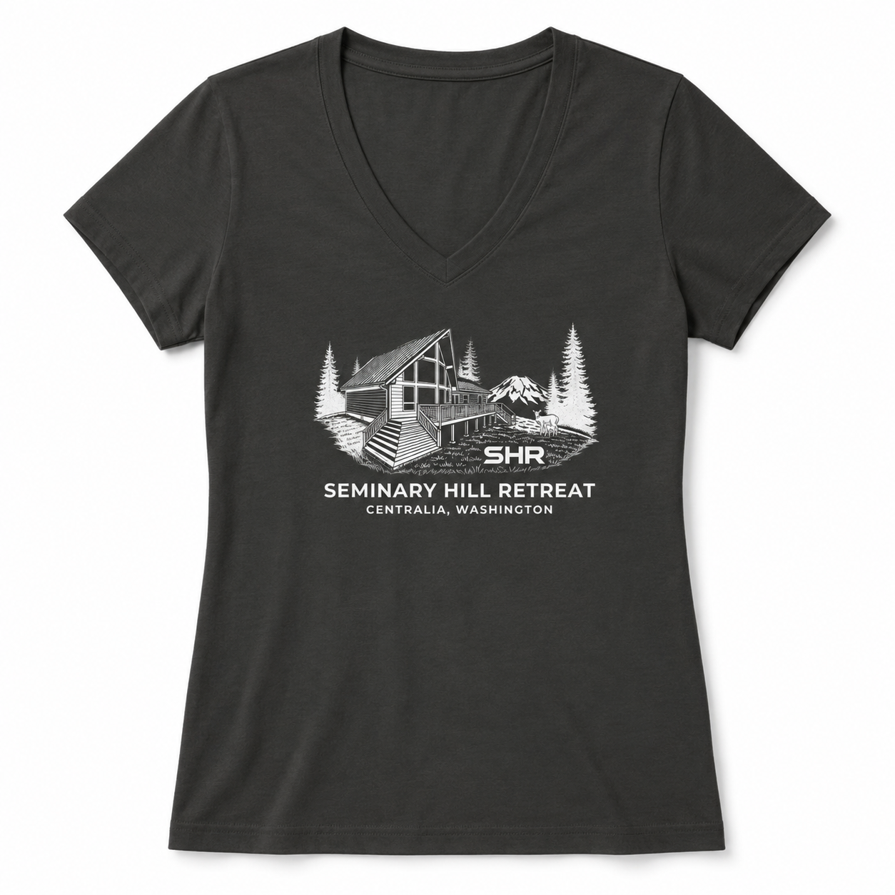 Seminary Hill Retreat Women’s V-Neck Cabin Tee