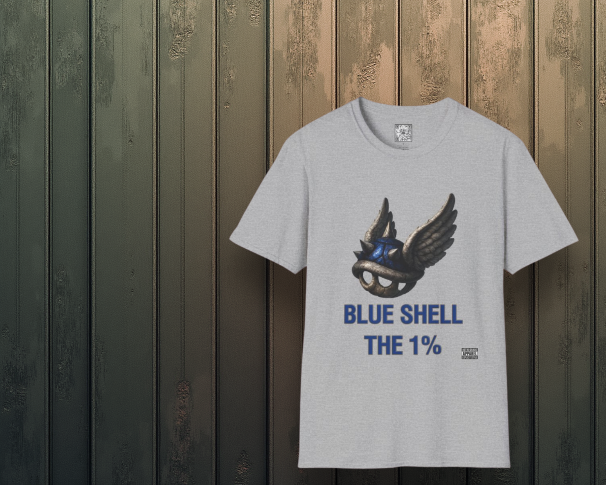 Blue Shell the 1% Unisex Softstyle T-Shirt, Humor, Political – Cardinal Red, M