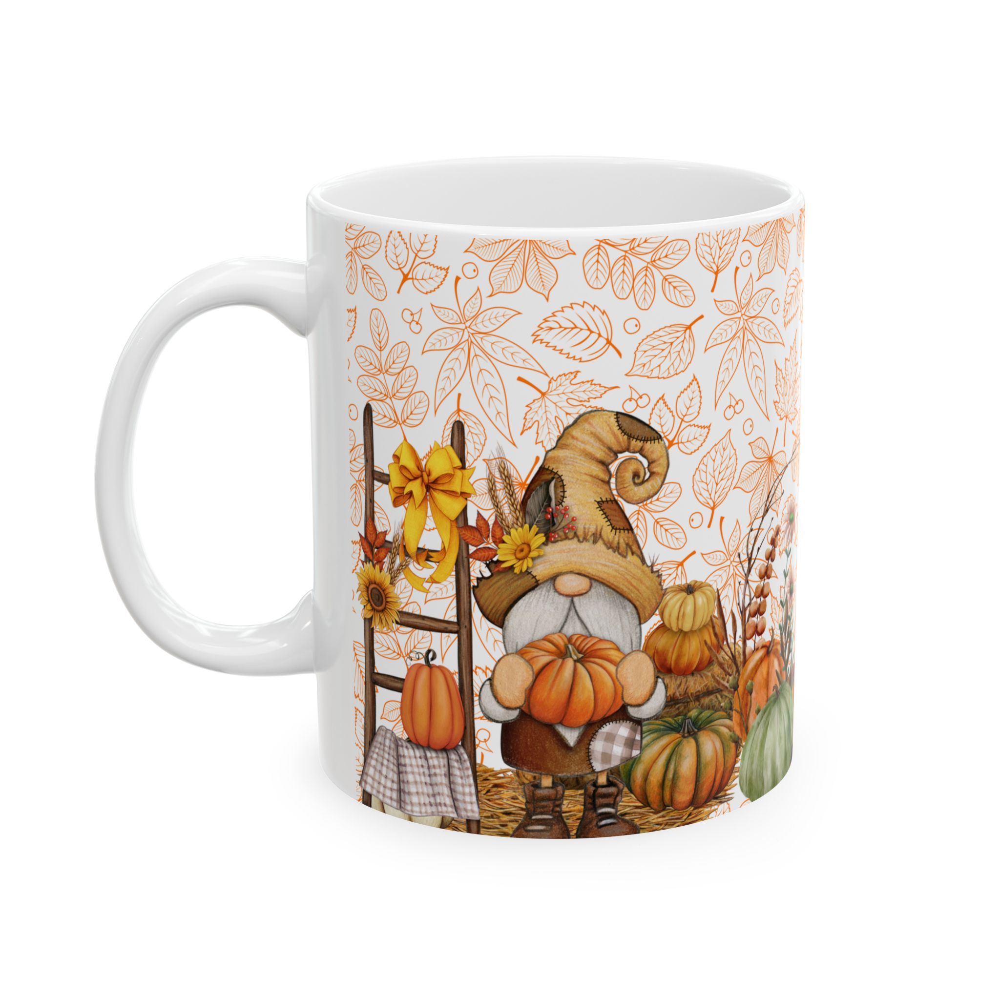 Autumn Pumpkins and Sunflowers Mug - view 2