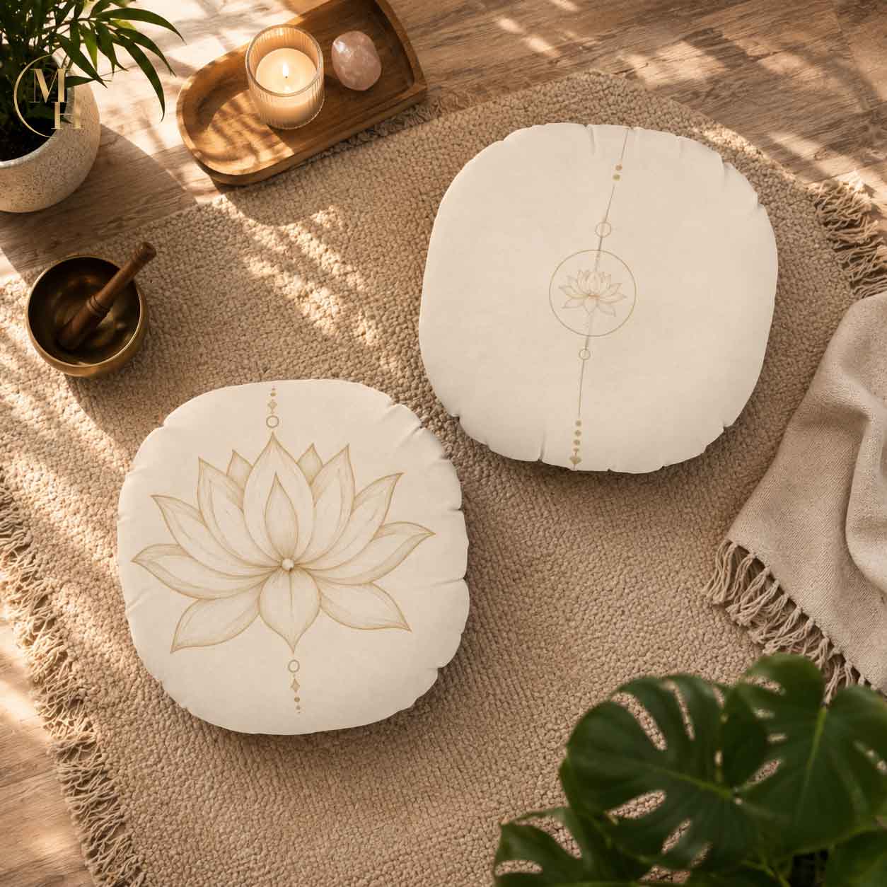 Lotus Mandala Floor Cushion