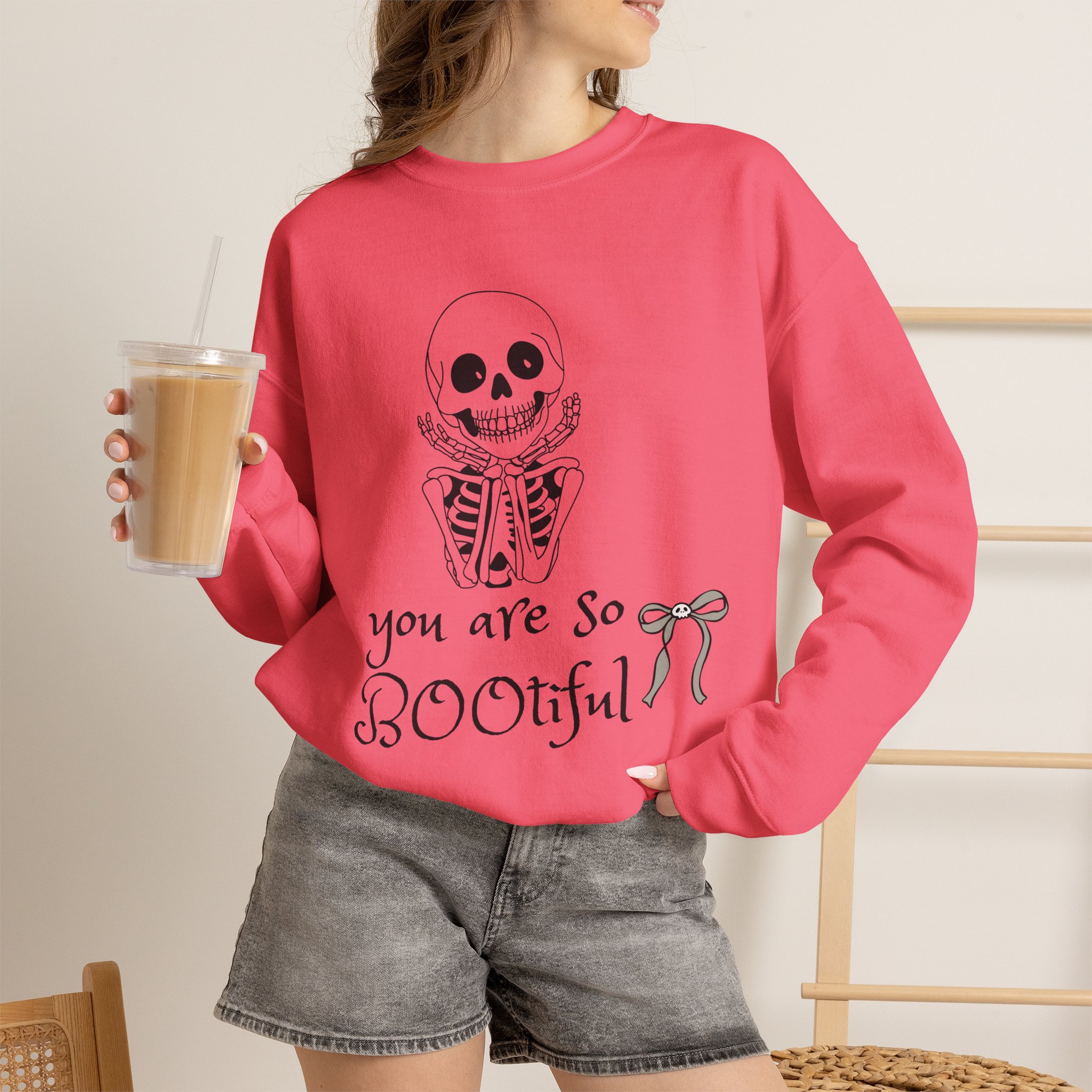 You Are So BOOtiful Skeleton Illustration Sweatshirt