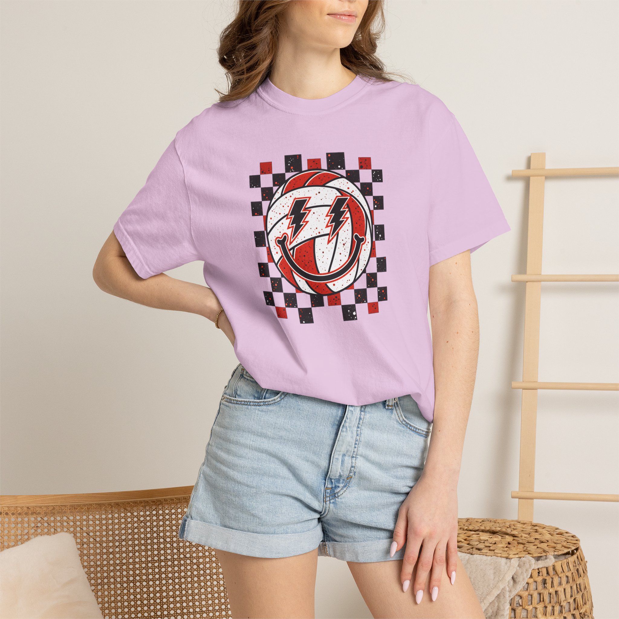 Volleyball Smiley Custom Comfort Color Tee product thumbnail image