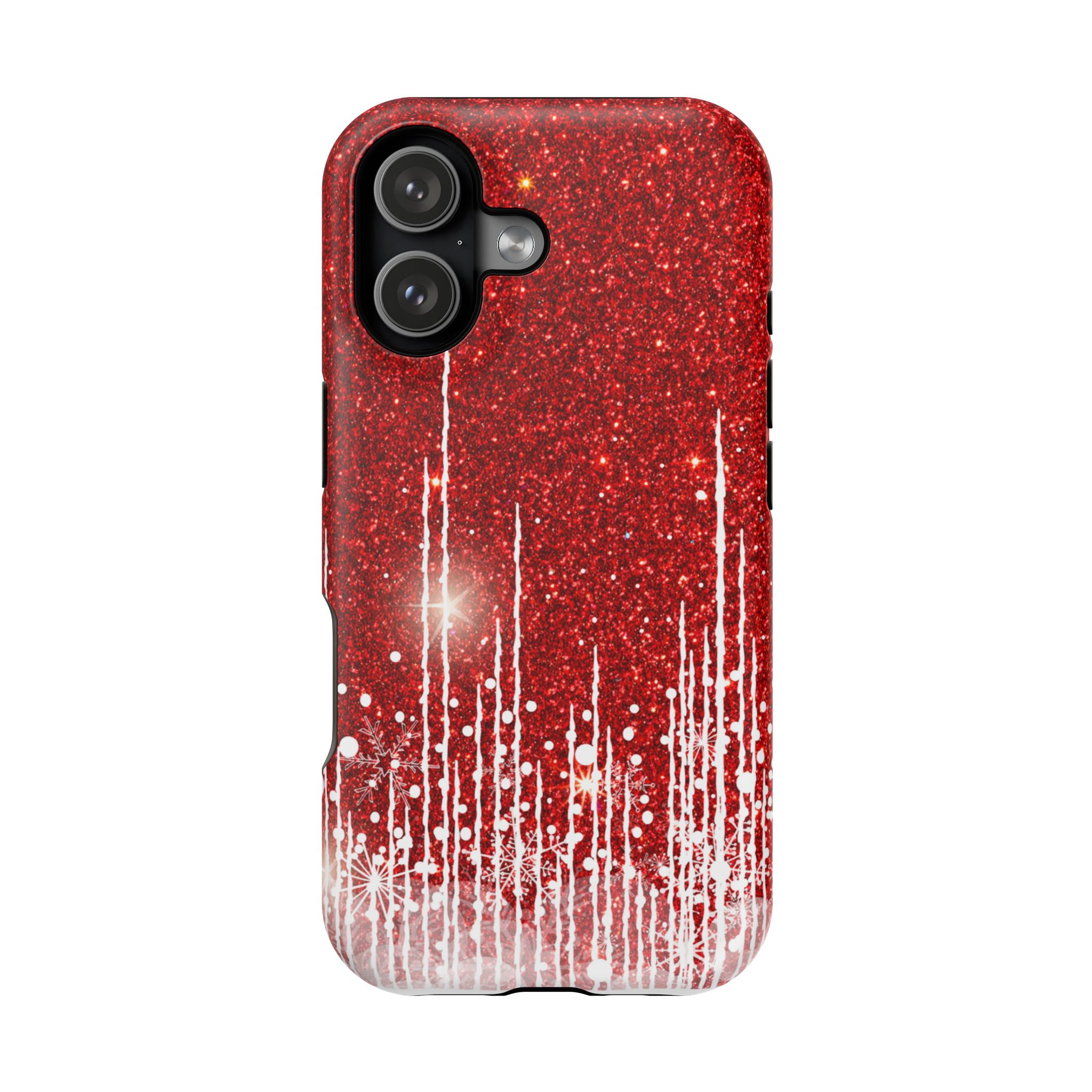 Red Glitter Drip Phone Case