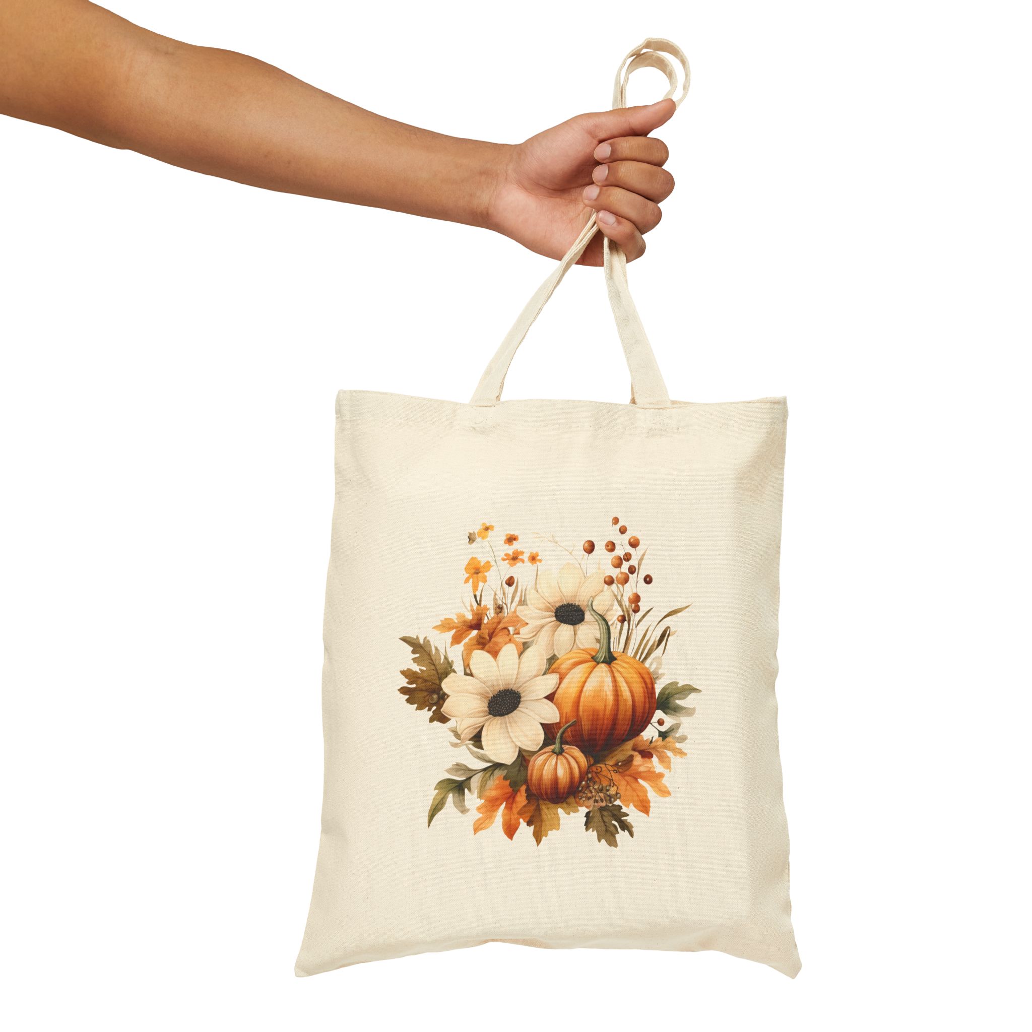 Autumn Pumpkin Floral Tote Bag - view 3