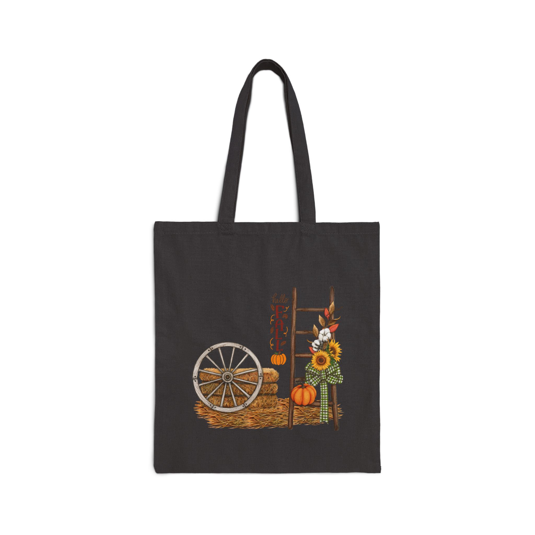 Rustic Fall Ladder and Wheel Tote Bag - view 2