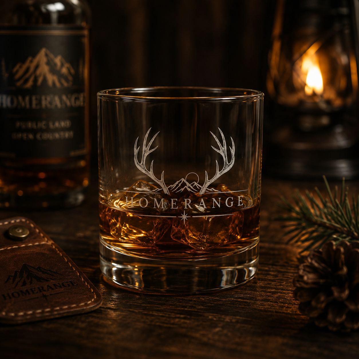 HomeRange Engraved Whiskey Glass — 10.5 oz