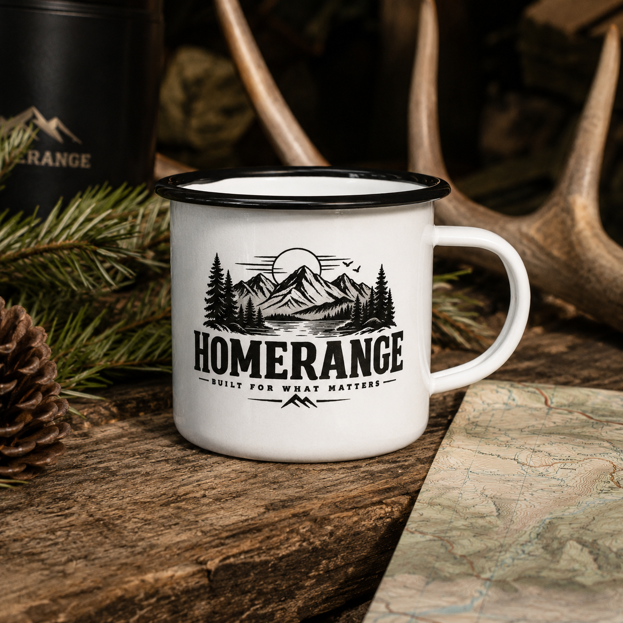 HomeRange Enamel Camp Mug | Rustic Outdoor