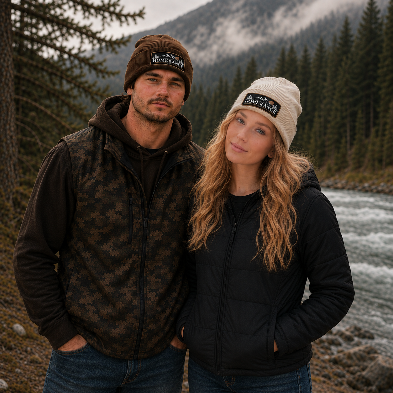 Home Range Mountain Cuff Beanie | Embroidered