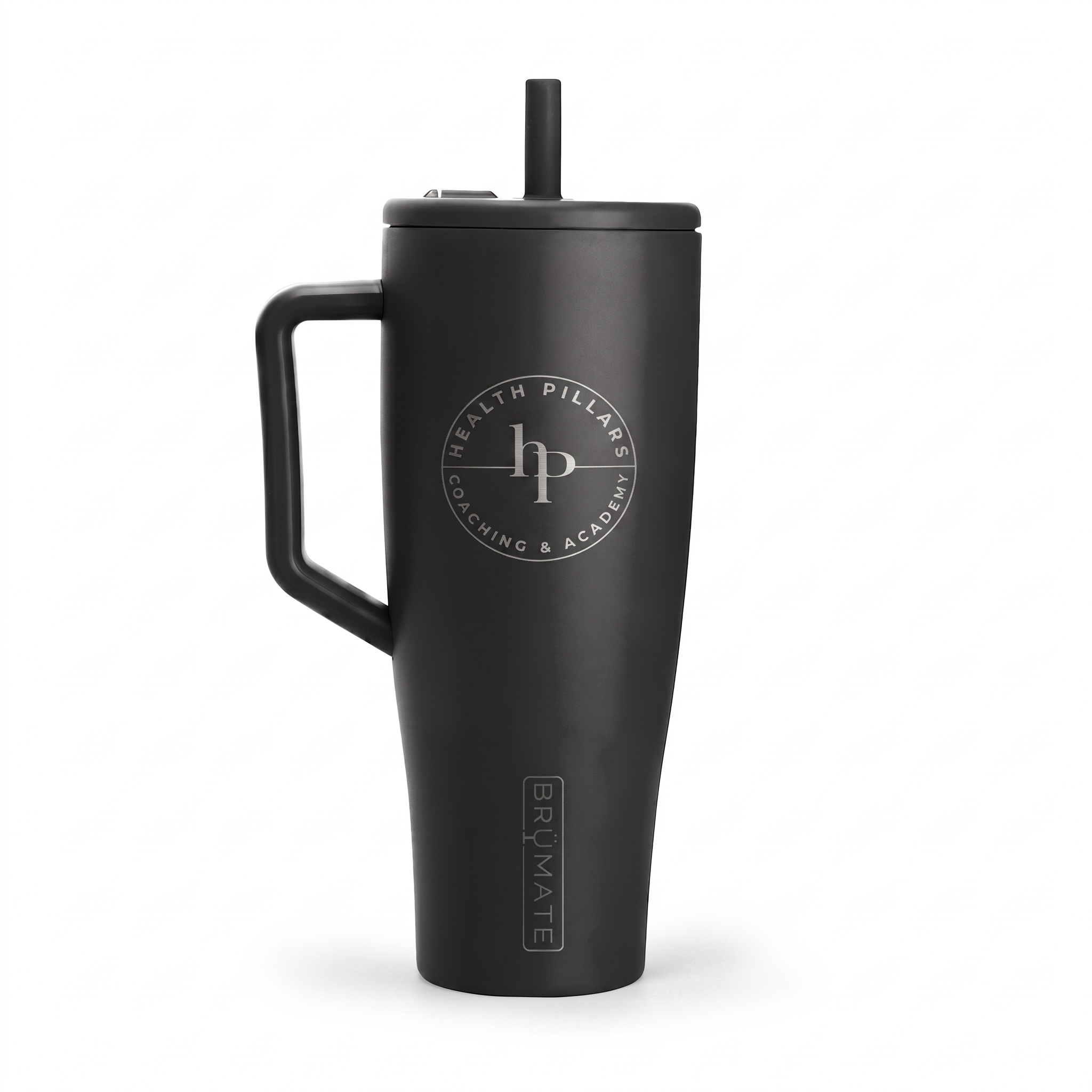 BrüMate Era 40oz Health Pillars Engraved Tumbler – Matte Black, 40oz