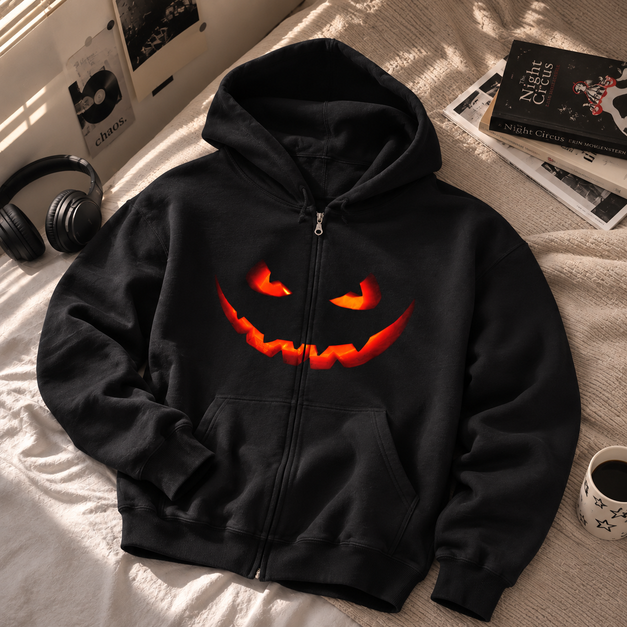 Jack-o'-Lantern Face Hoodie