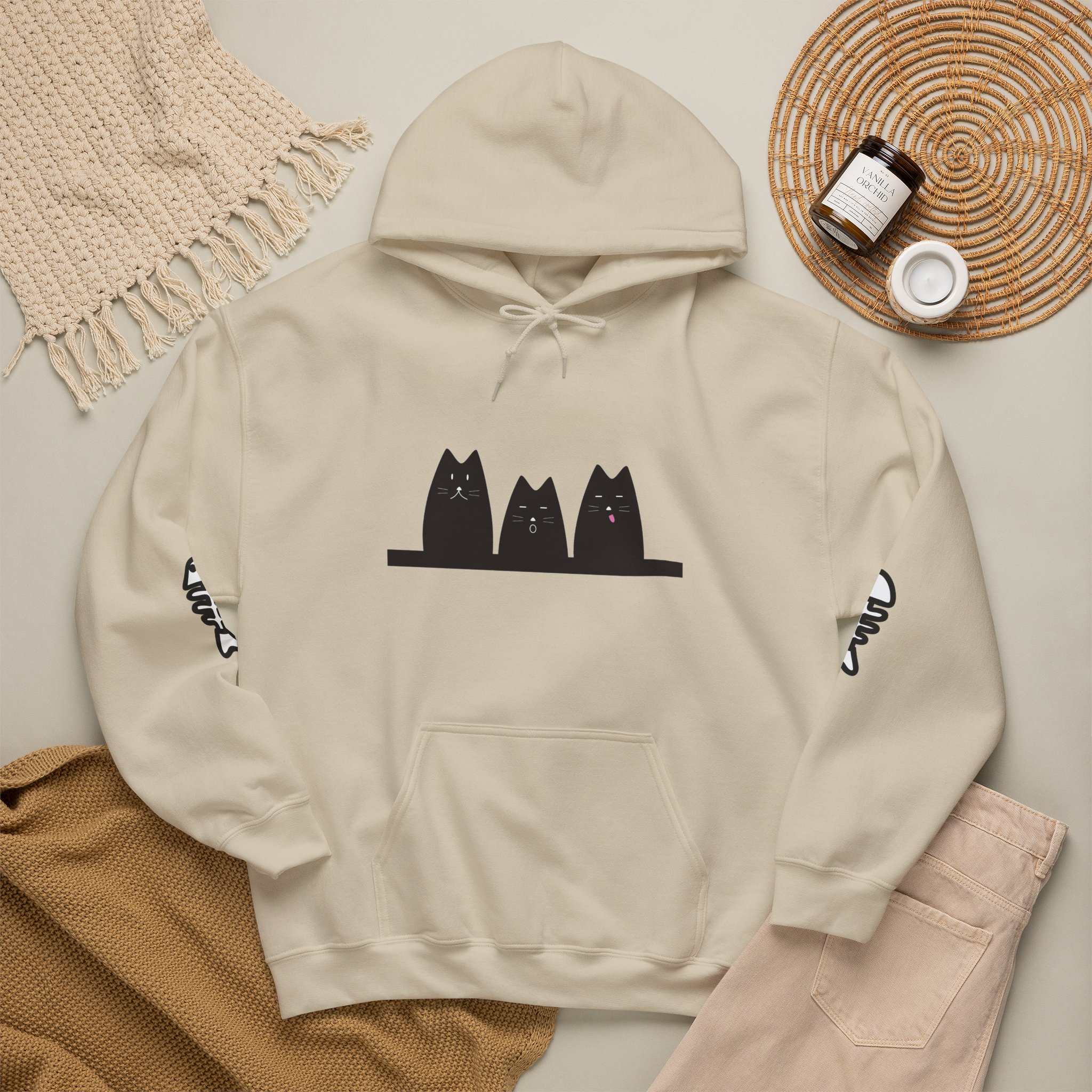 Black Cat Trio hoodie