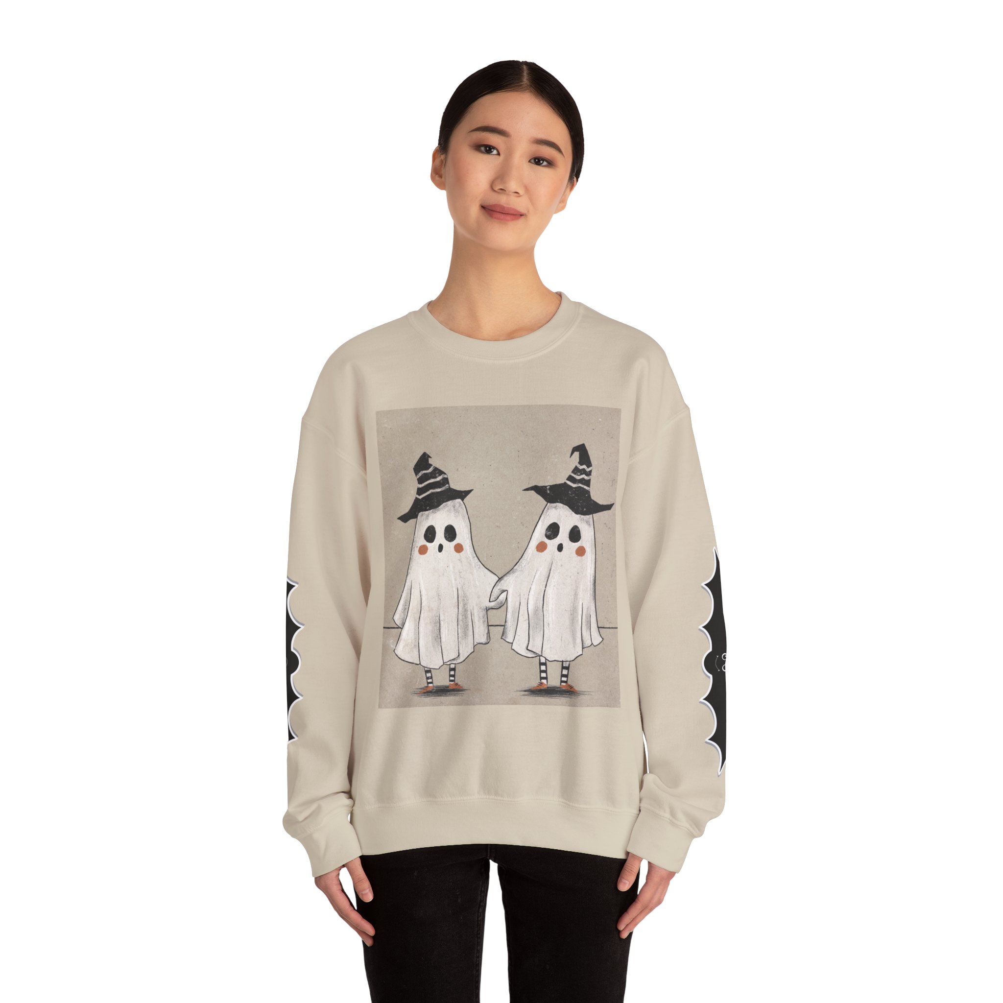Cute Ghost Duo Halloween Sweatshirt - view 3