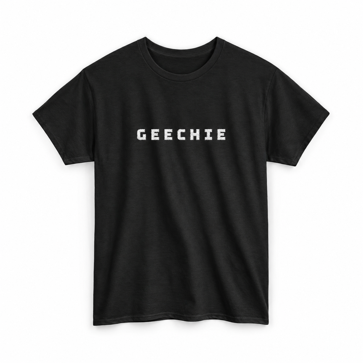 GEECHIE Embroidered | Unisex Heritage Tee — Black mockup 2