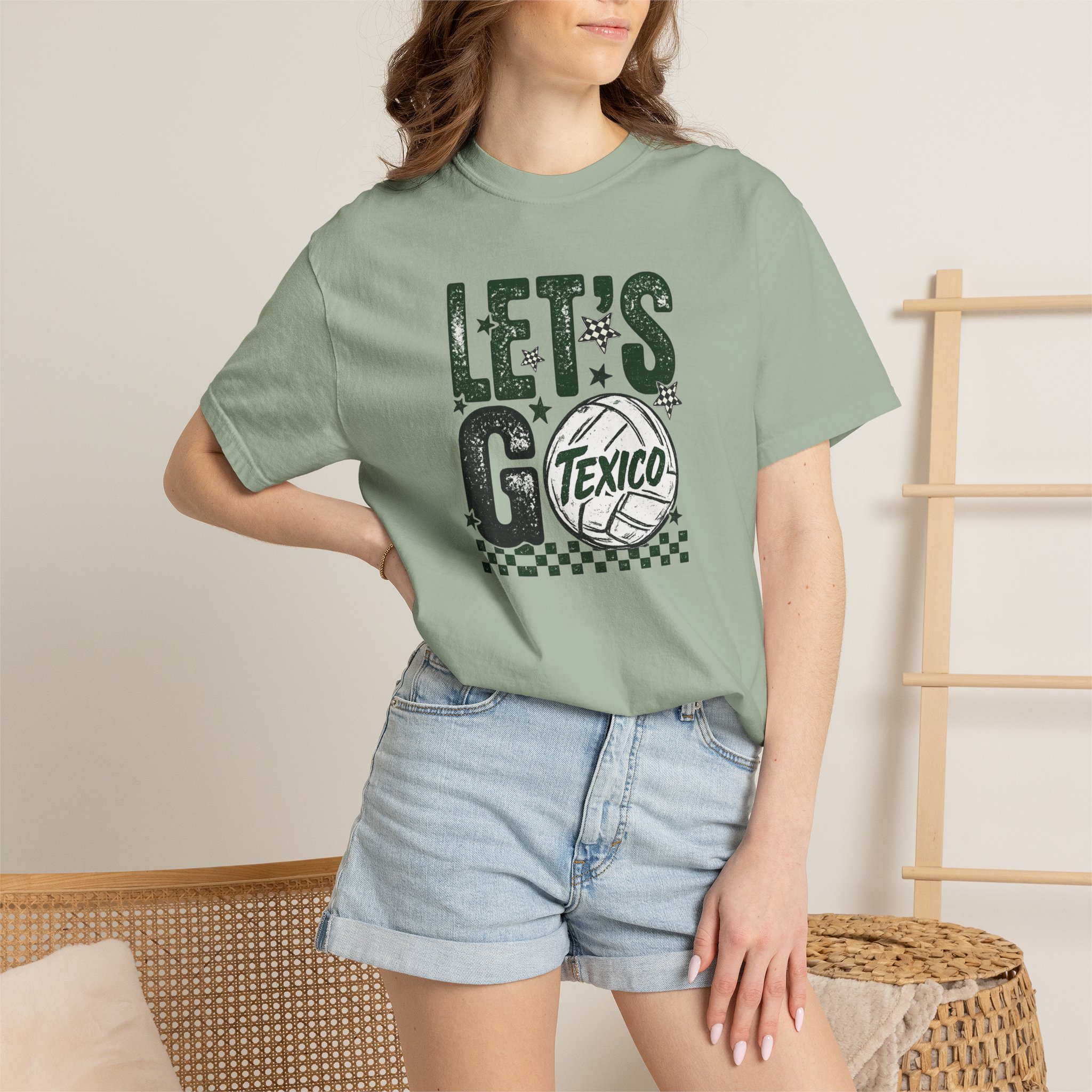 Customizable Let's Go Volleyball Tee product thumbnail image