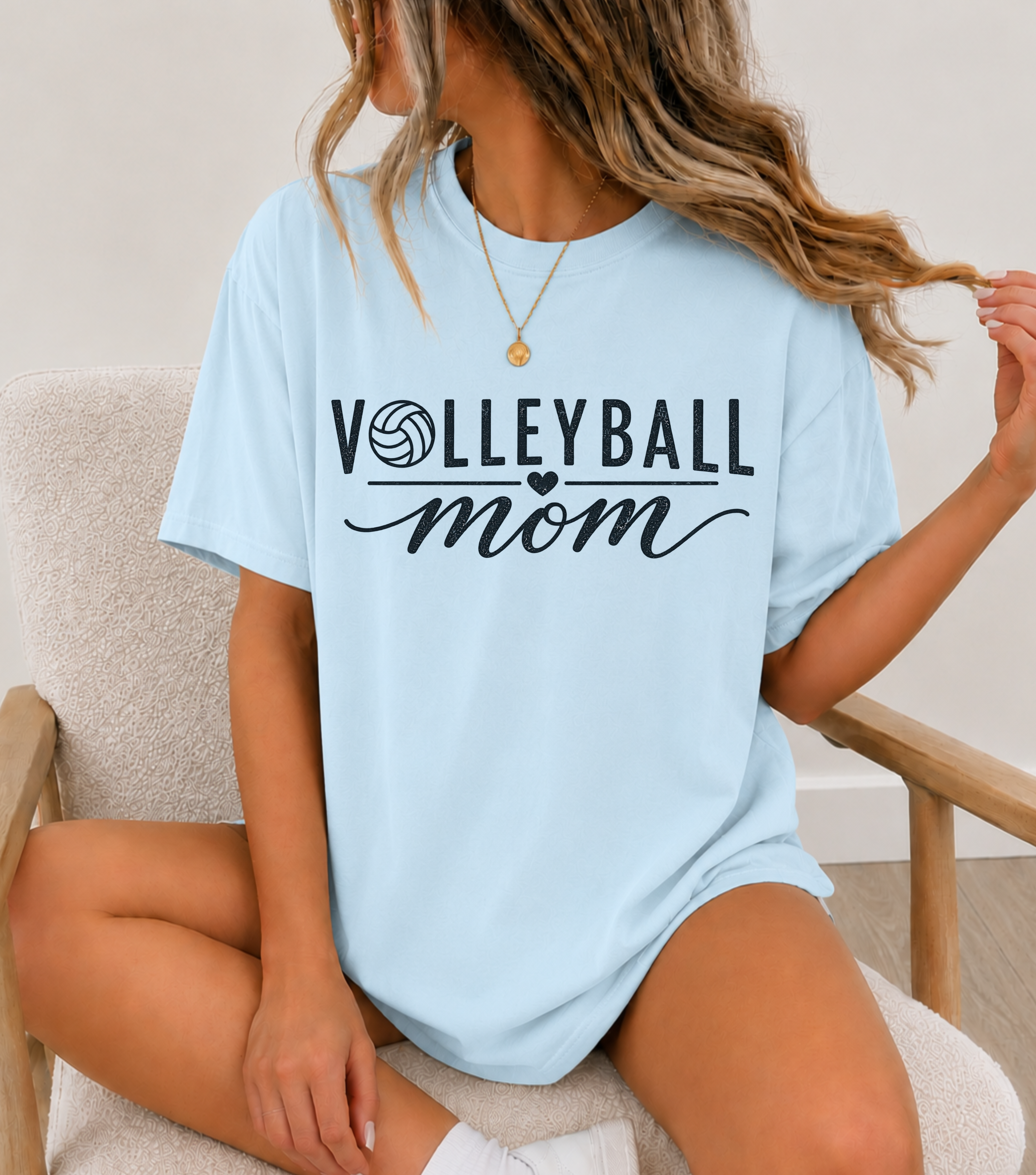 Volleyball Mom Shirt, Comfort Colors Volleyball Mom Tee product thumbnail image