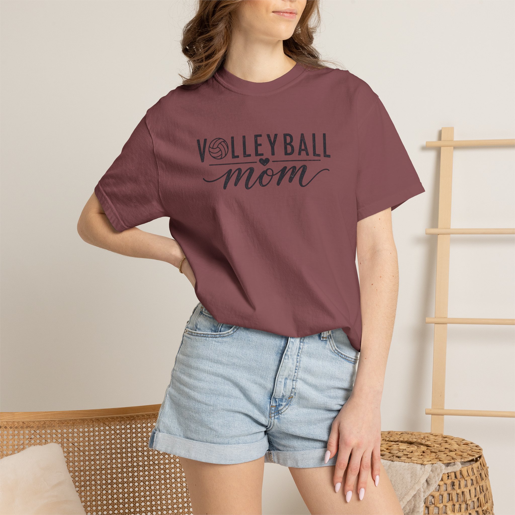Volleyball Mom Shirt, Comfort Colors Volleyball Mom Tee product thumbnail image