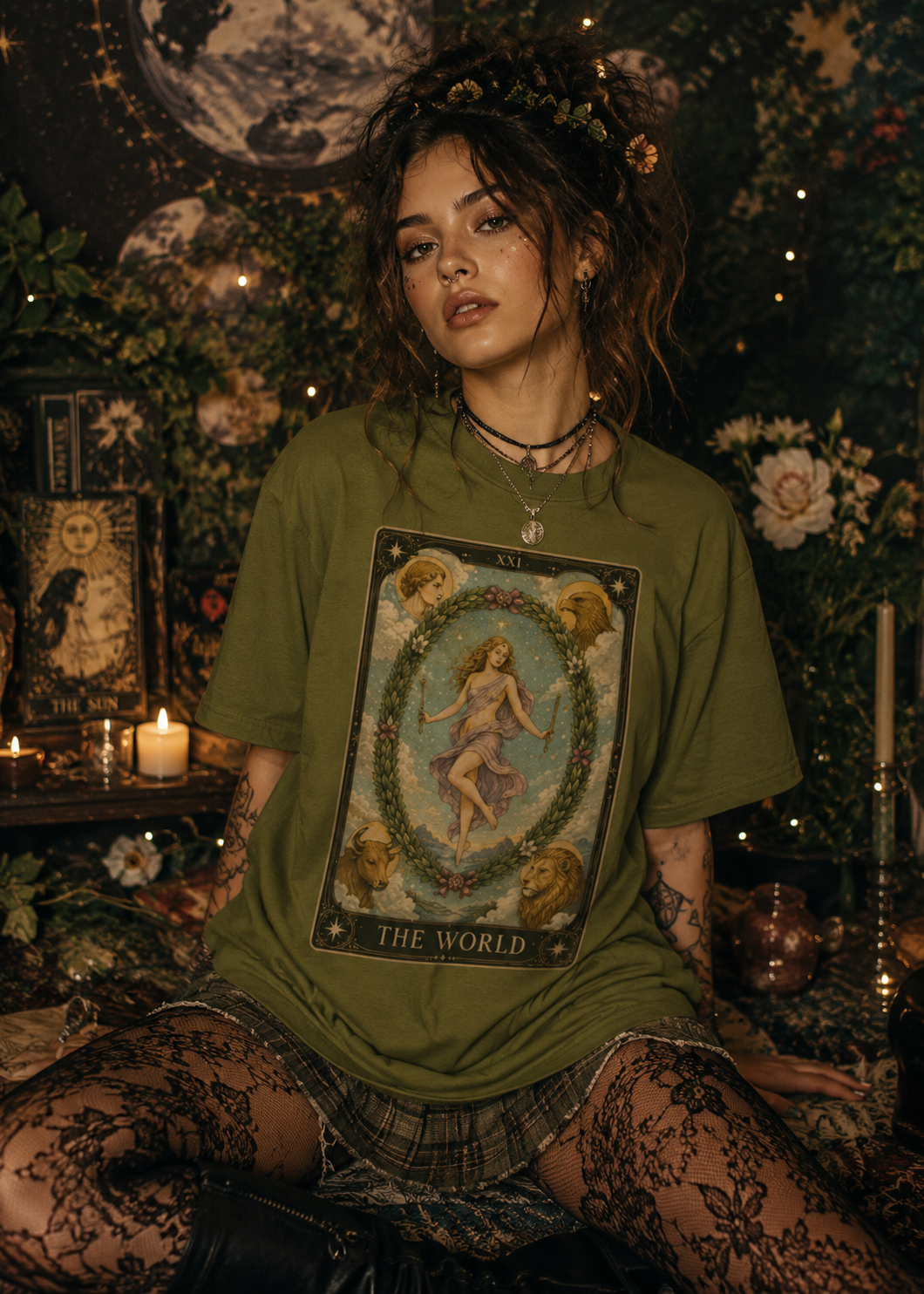 Tarot "The World" T-Shirt — Vintage Esoteric Tarot Card Tee