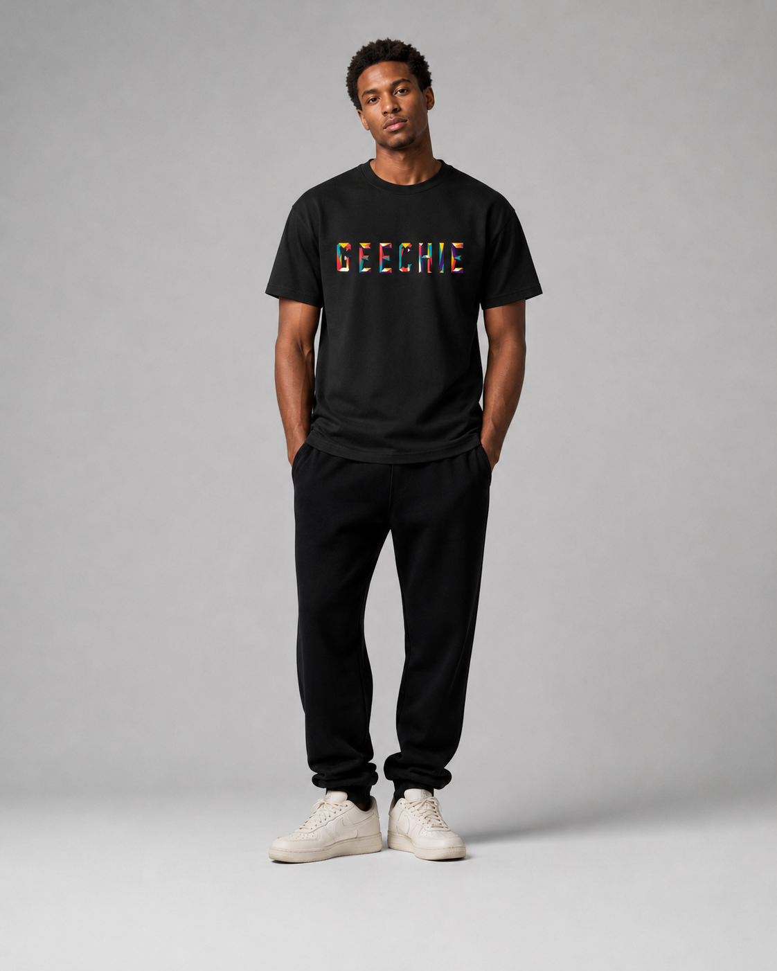 GEECHIE Multicolor Geometric Graphic Tee