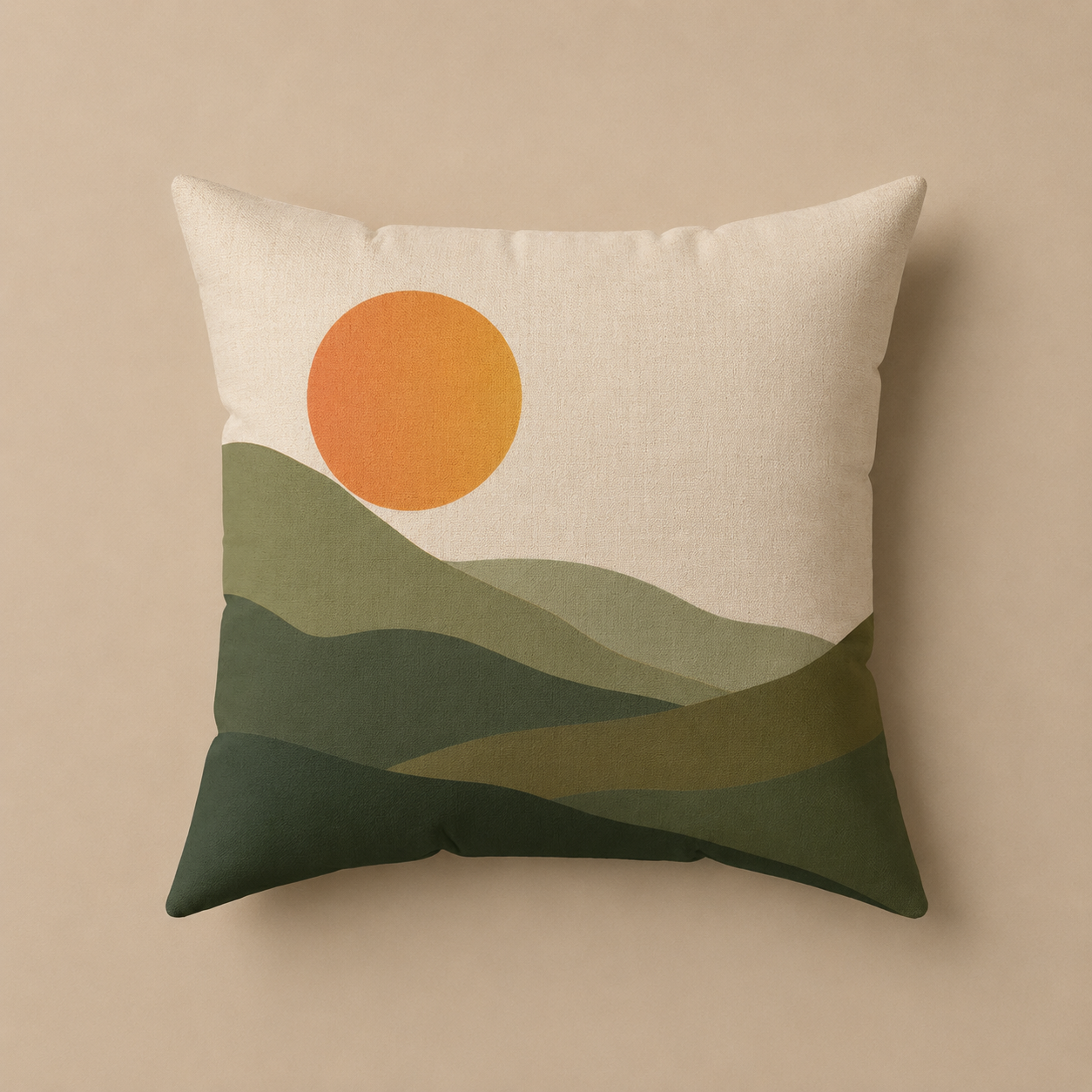 Abstract Mountain Landscape Pillow mockup 3