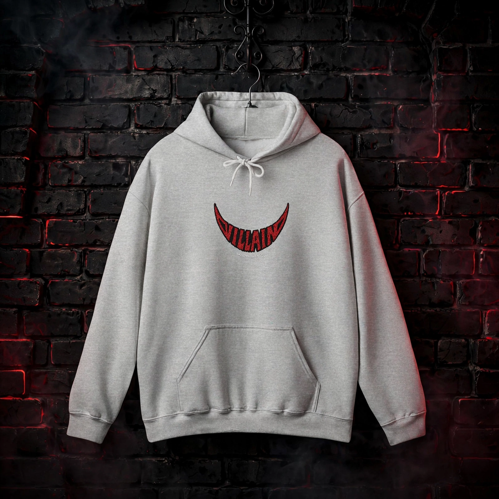 The 'Villain' Embroidered Hooded Sweatshirt, Cozy Gift for Every Occasion