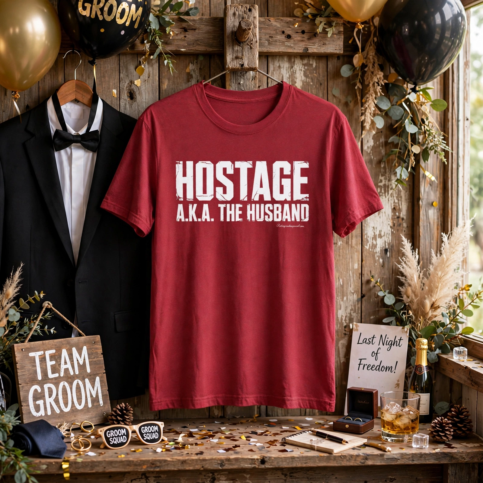 HOSTAGE aka the husband tee, weddings, father's day, for dad