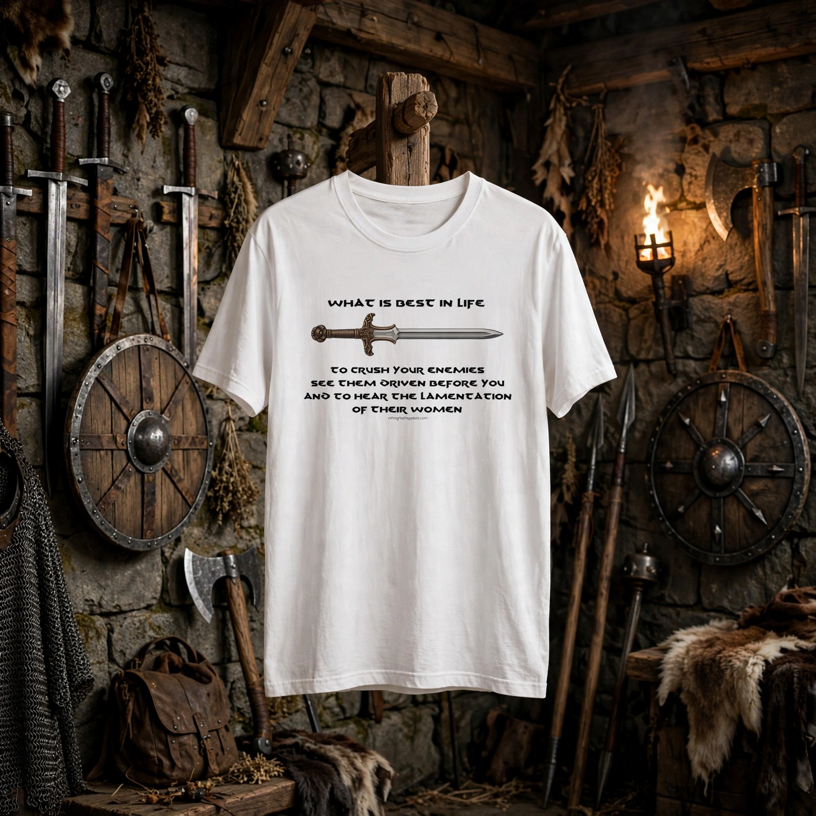 What Is Best In Life T-Shirt | Sword Illustration, Epic Quote