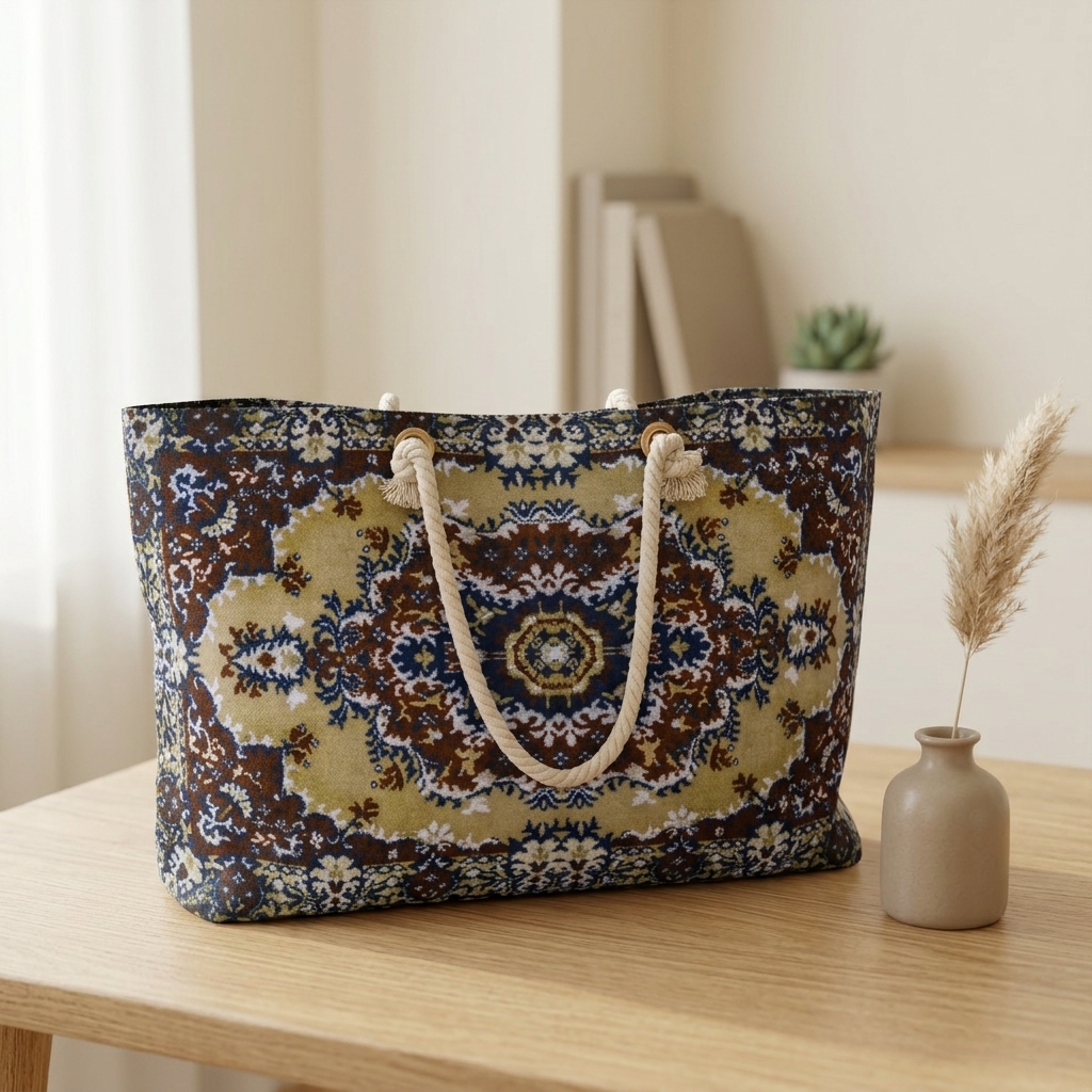 Vintage Persian Rug Pattern Weekender Bag