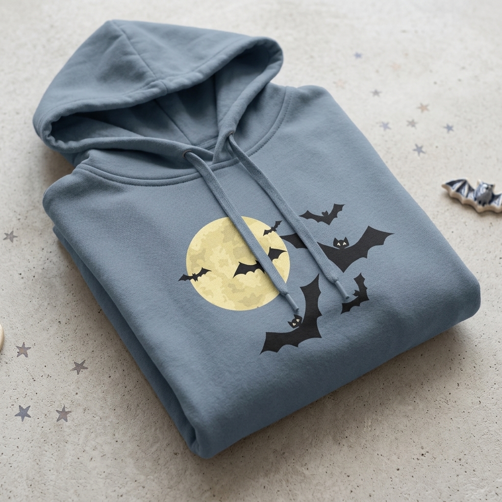 Halloween Night Bat Silhouette Hoodie