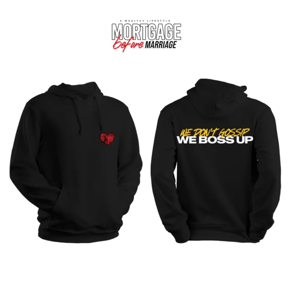 Bleeding Heart Chest Graphic Hoodie | WE BOSS UP Back Text