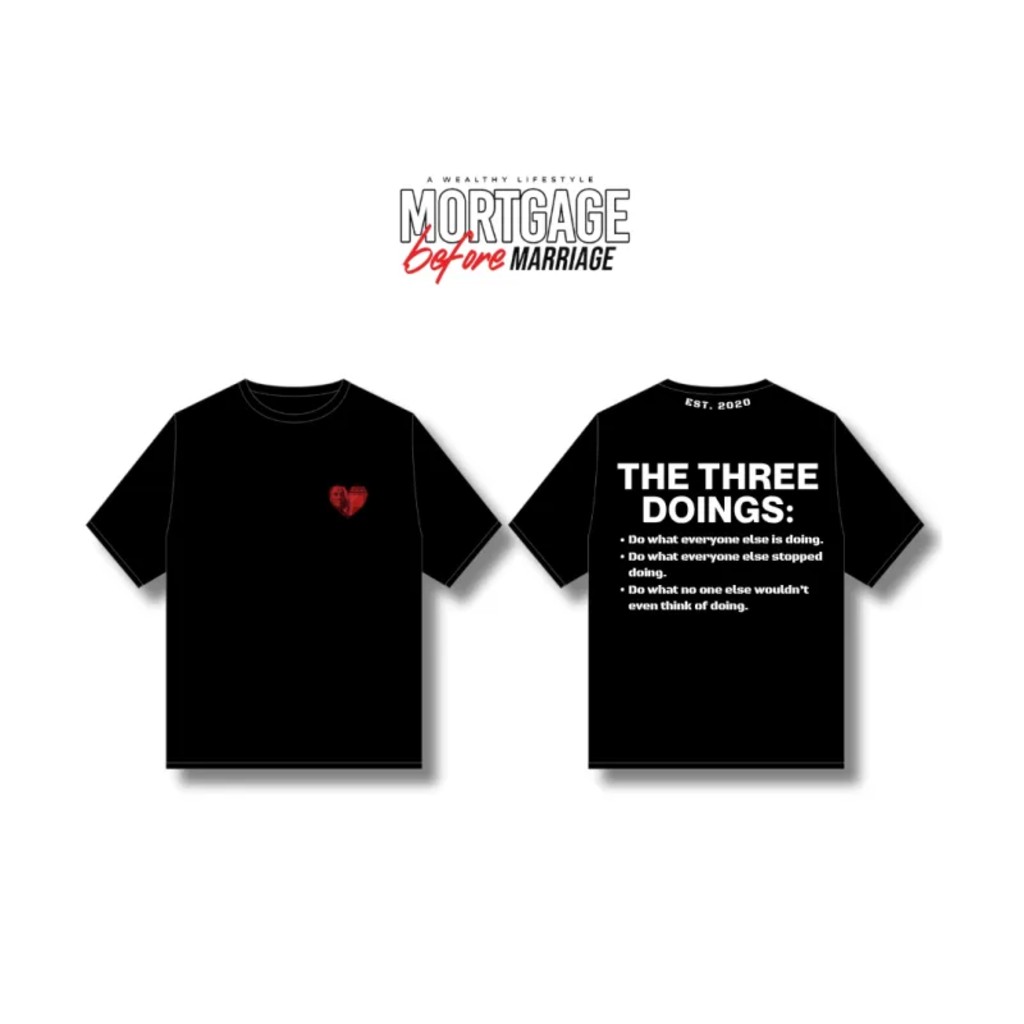 The Three Doings Typography T-Shirt | Motivational Quote Tee