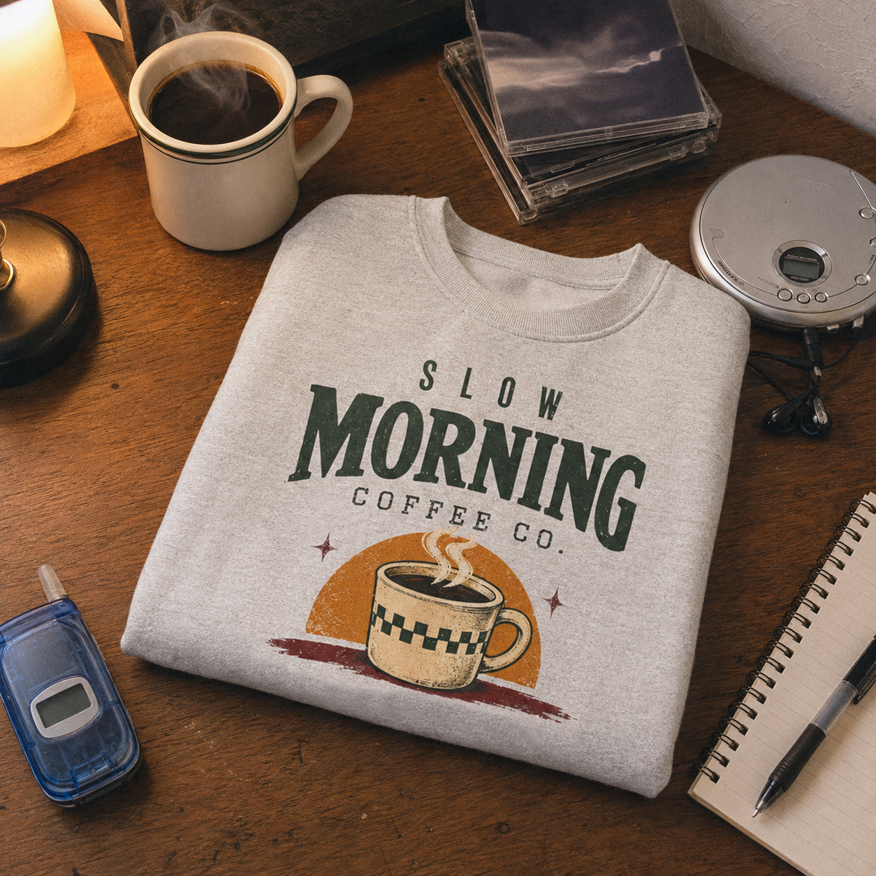 First Cup, No Rush Crewneck