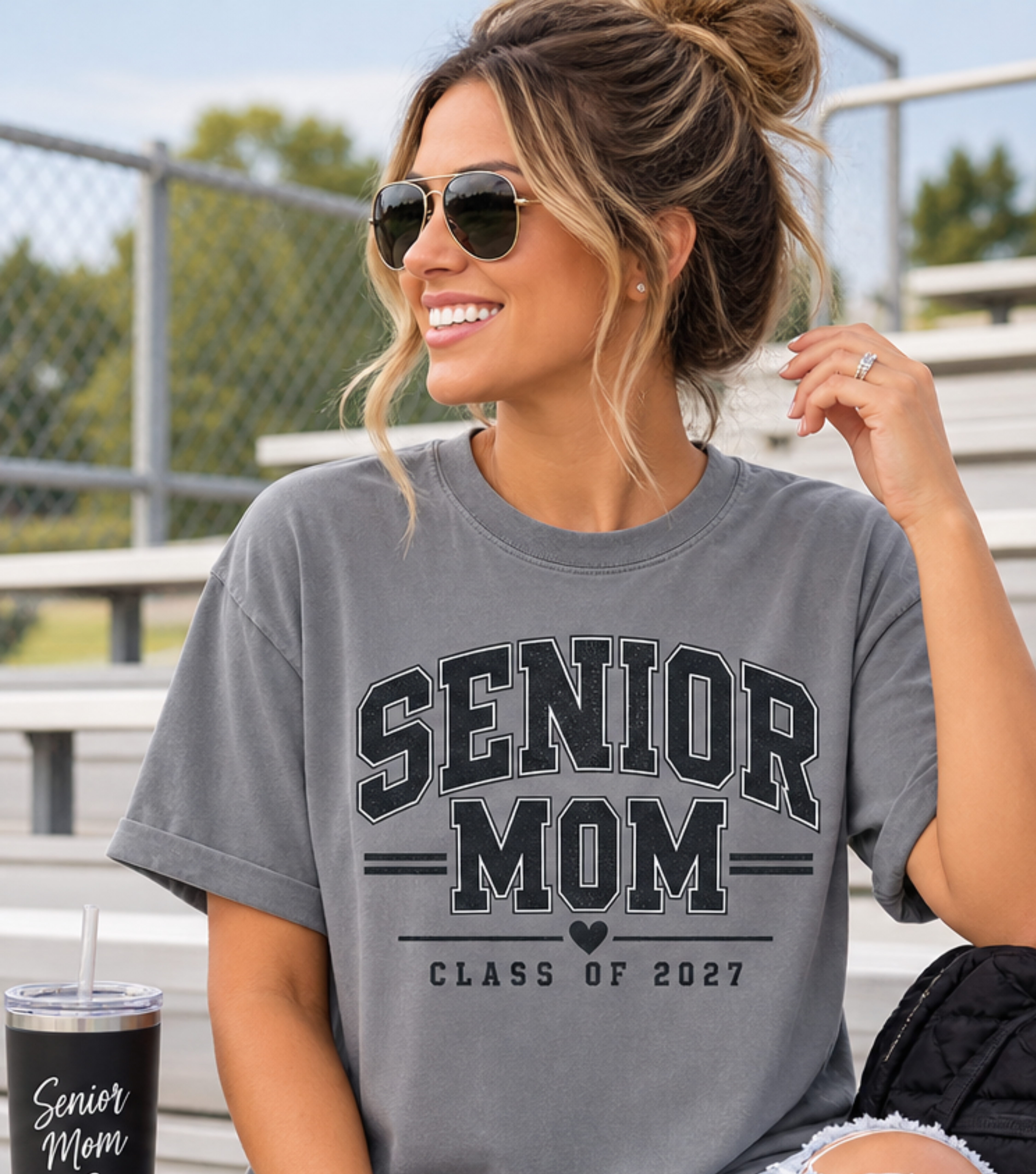 Senior Mom Shirt 2027, Class of 2027 Mom Comfort Colors Tee, Collegiate Senior Mom Shirt, Senior Year Graduation Mom Gift product thumbnail image Senior Mom Shirt 2027, Class of 2027 Mom Comfort Colors Tee, Collegiate Senior Mom Shirt, Senior Year Graduation Mom Gift product thumbnail image