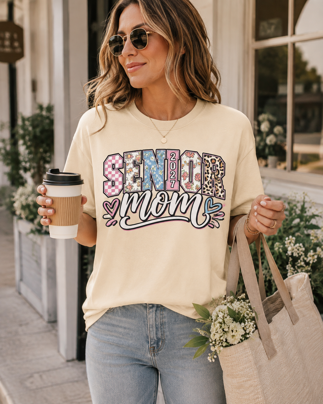 Senior Mom Shirt 2027, Class of 2027 Mom Tee, Floral Senior Mom Comfort Colors Shirt, Graduation Mom Gift product thumbnail image