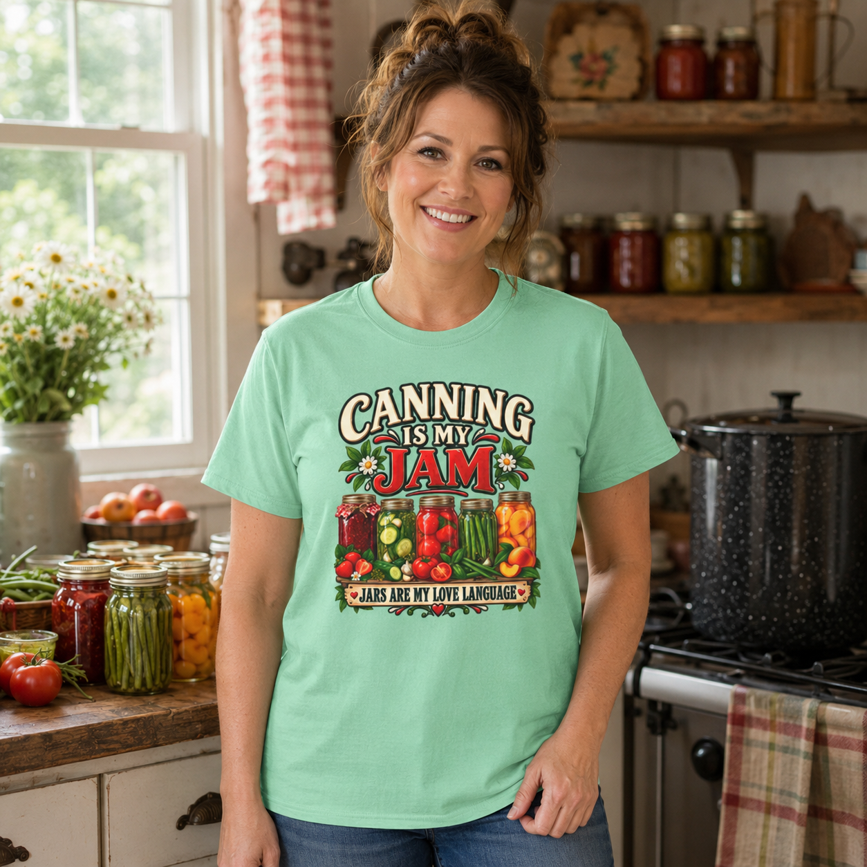 Canning Is My Jam T-Shirt, Funny Canner Gift, Homesteading Tee, Food Preserving Shirt