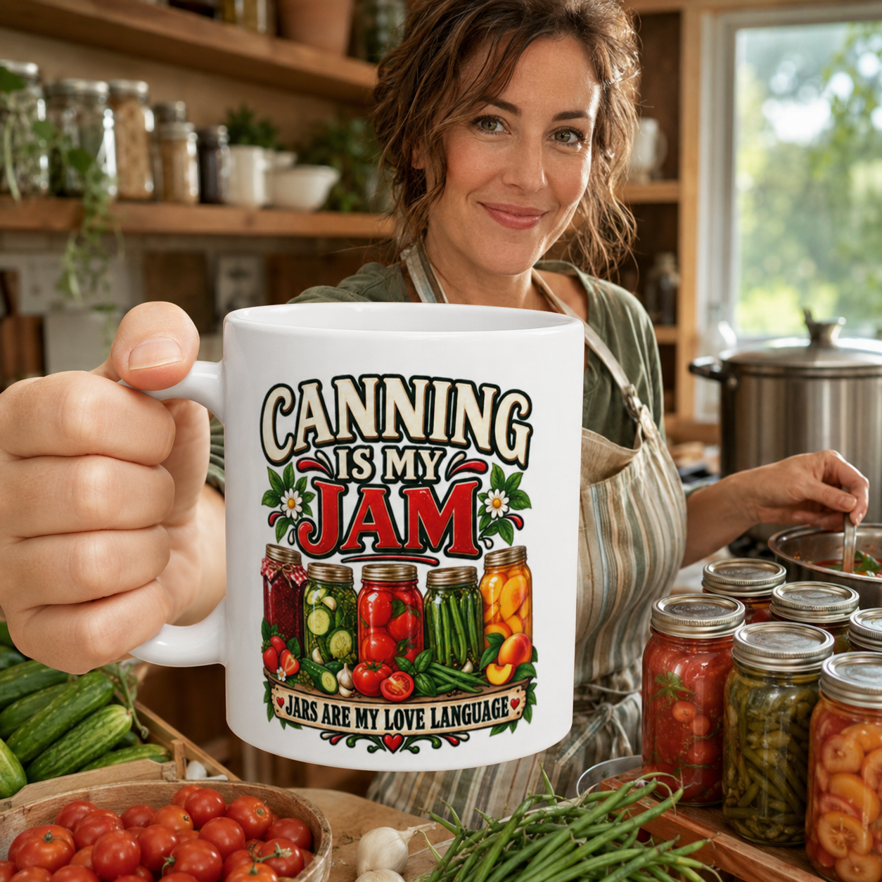 Canning Is My Jam Mug, Funny Canning Gift, Homesteader Coffee Cup, Food Preserving Gift