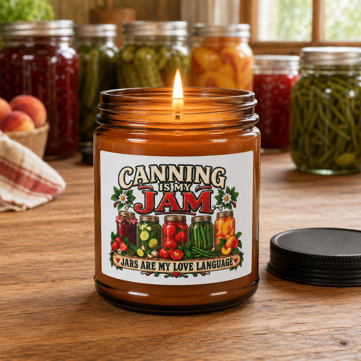 Canning Is My Jam Candle, Canner Gift, Homesteading Decor, Food Preservation Gift, Soy Wax Candle 9oz.