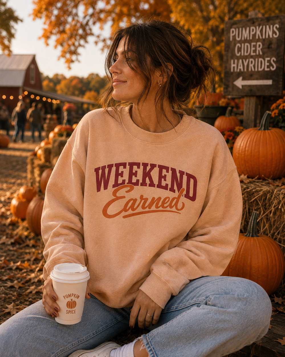 Weekend Earned Fall Crewneck