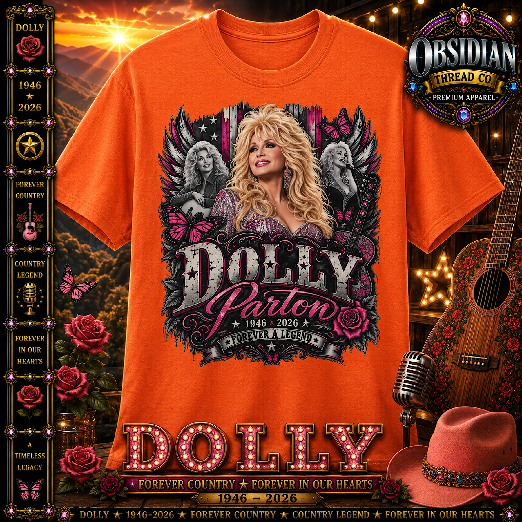 Dolly Parton RIP Shirt Memorial Tribute 1946-2026 Country Music Tee Unisex color preview 3