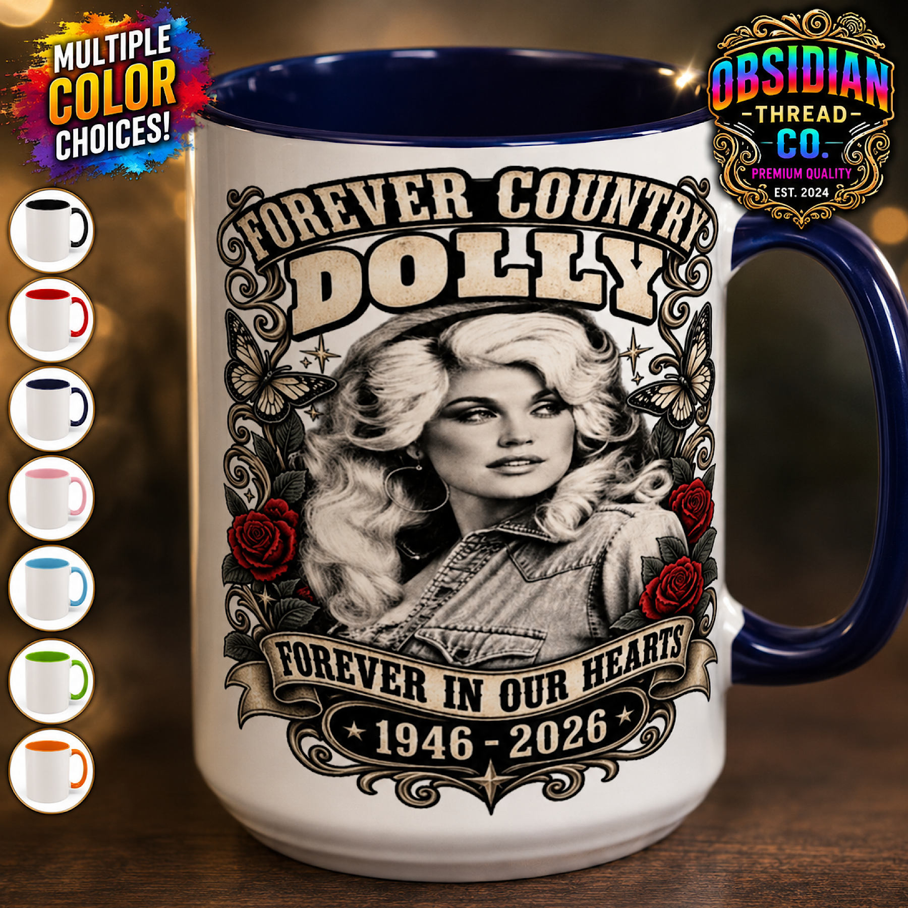 Dolly Parton Memorial Tribute Mug RIP 1946-2026 Forever Country Coffee Cup Gift product preview