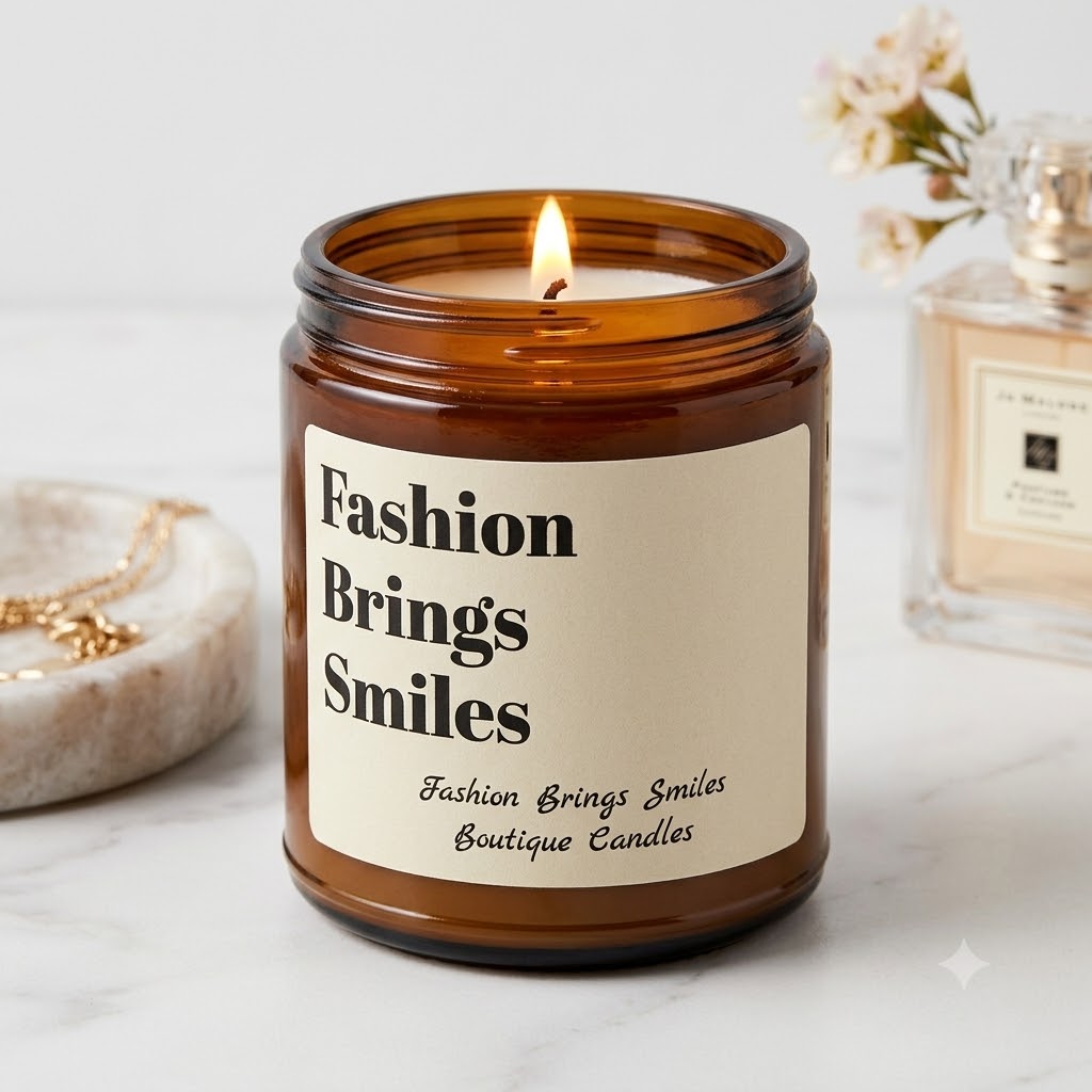 Fashion Brings Smiles Scented Soy Candle | Chic Fashion Gift