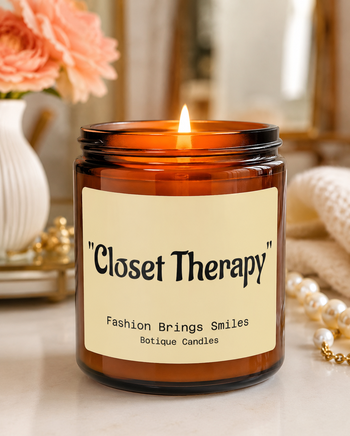 Closet Therapy Scented Soy Candle Chic Fashion Gift