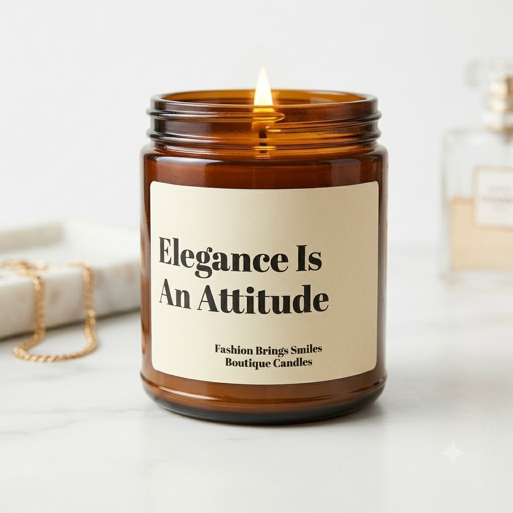 Elegance Is An Attitude Scented Soy Candle | Chic Fashion Gift